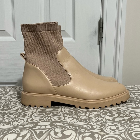 Porte & Paire Tan Sock Chelsea Boots - Picture 13 of 14